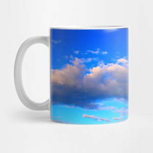 Serene blue sky with pink clouds Mug